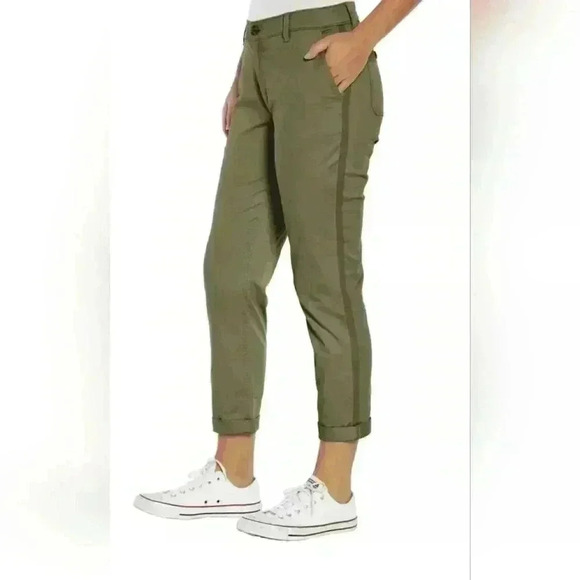 GAP women's twill pants | Relaxed Girlfriend | Olive green | Size 8 - Picture 3 of 10